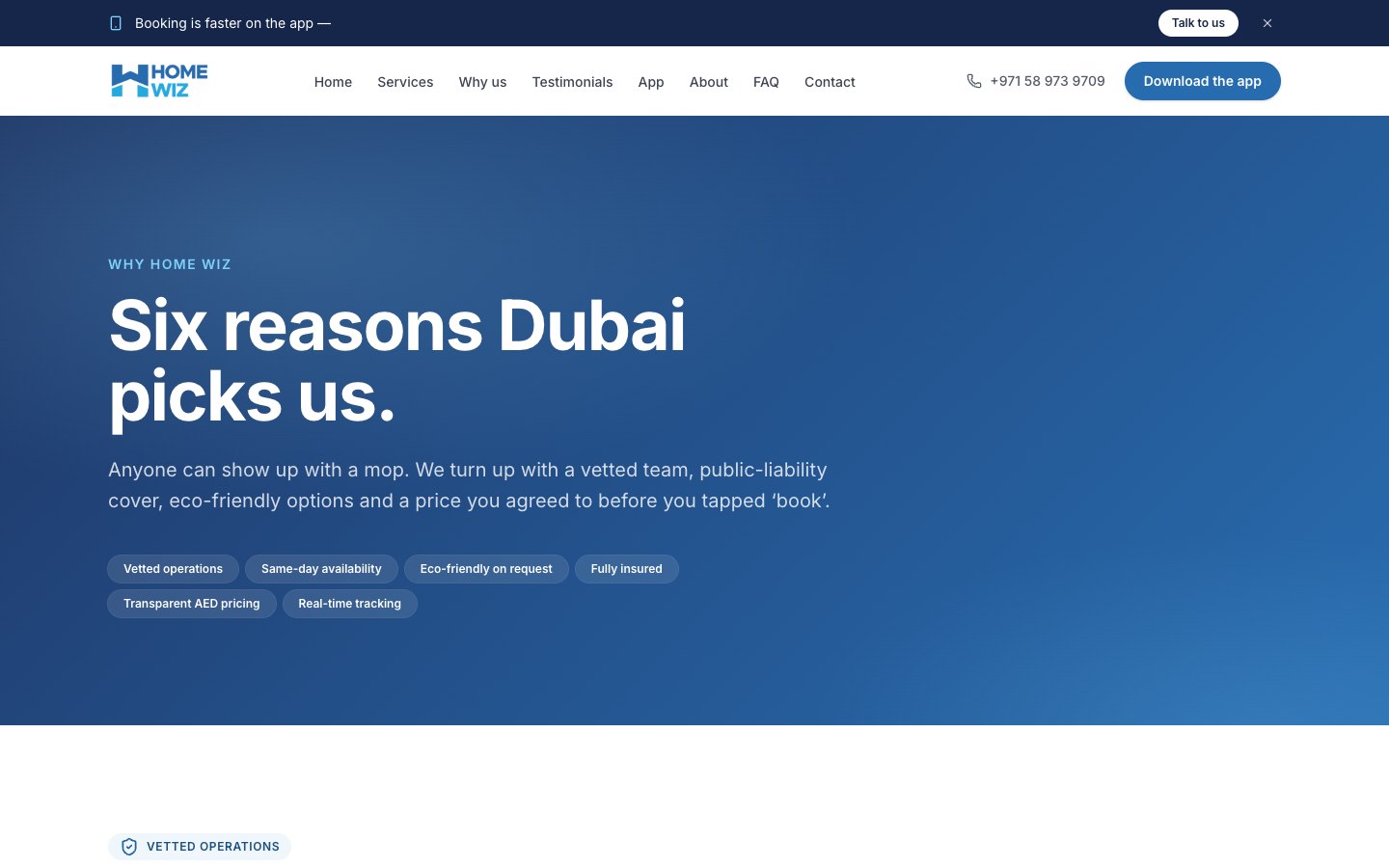 HomeWise — Reasons to choose HomeWise