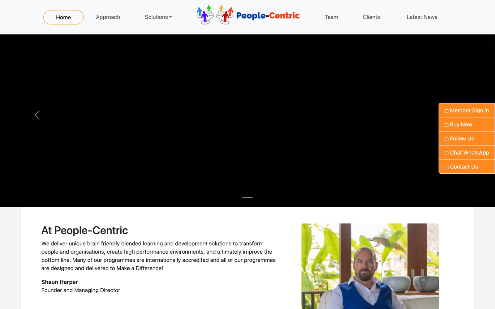 PeopleCore website before the rebuild