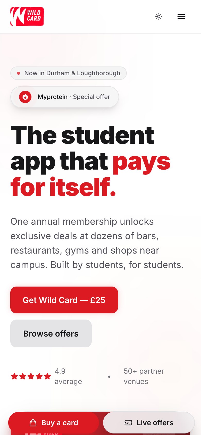 Wild Deck on a phone — Home